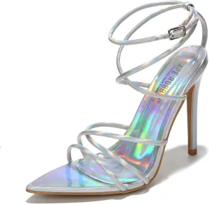 Cape Robbin Nabil Sexy Strappy Stiletto Heels for Women - Strappy Pointy Open Toe Womens High Heels - Elegant Women Dress Shoes - Women's Heeled Sandals