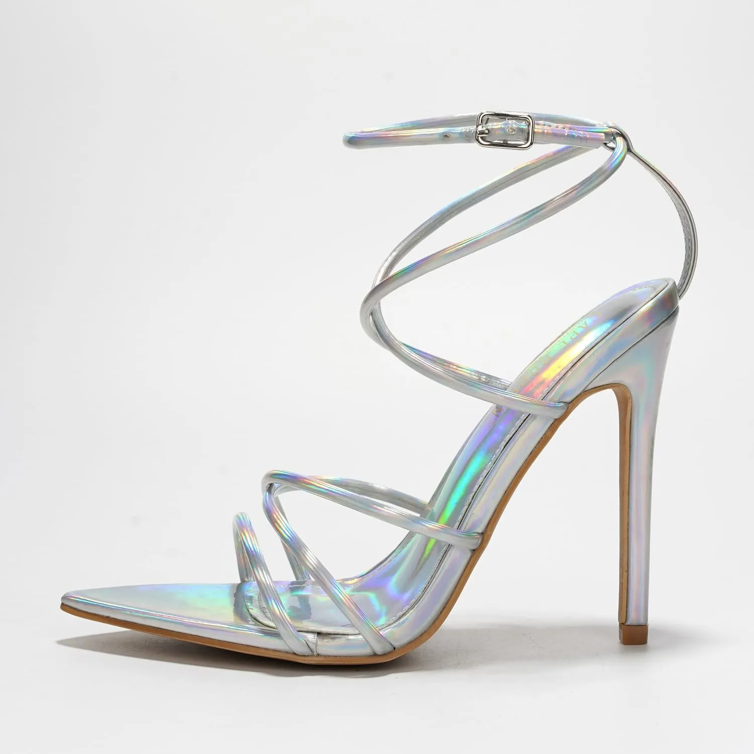 Cape Robbin Nabil Sexy Strappy Stiletto Heels for Women - Strappy Pointy Open Toe Womens High Heels - Elegant Women Dress Shoes - Women's Heeled Sandals