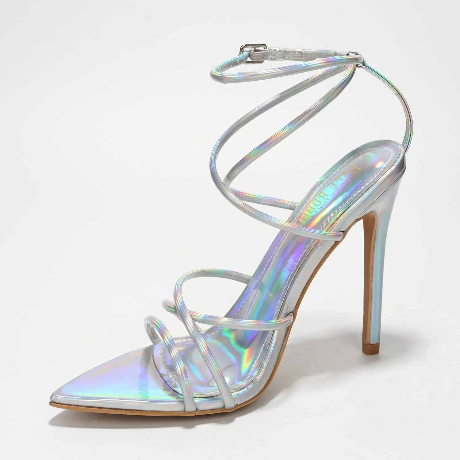 Cape Robbin Nabil Sexy Strappy Stiletto Heels for Women - Strappy Pointy Open Toe Womens High Heels - Elegant Women Dress Shoes - Women's Heeled Sandals