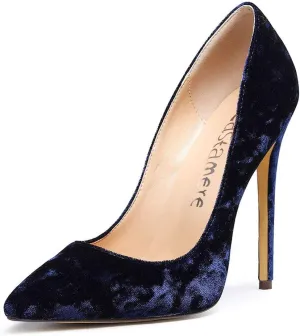 Castamere Womens High Heel Pumps Slip-on Pointy-Toe Elegant Stilettos Comfort Sexy Heel Shoes 4.7Inch Heels Black Lining