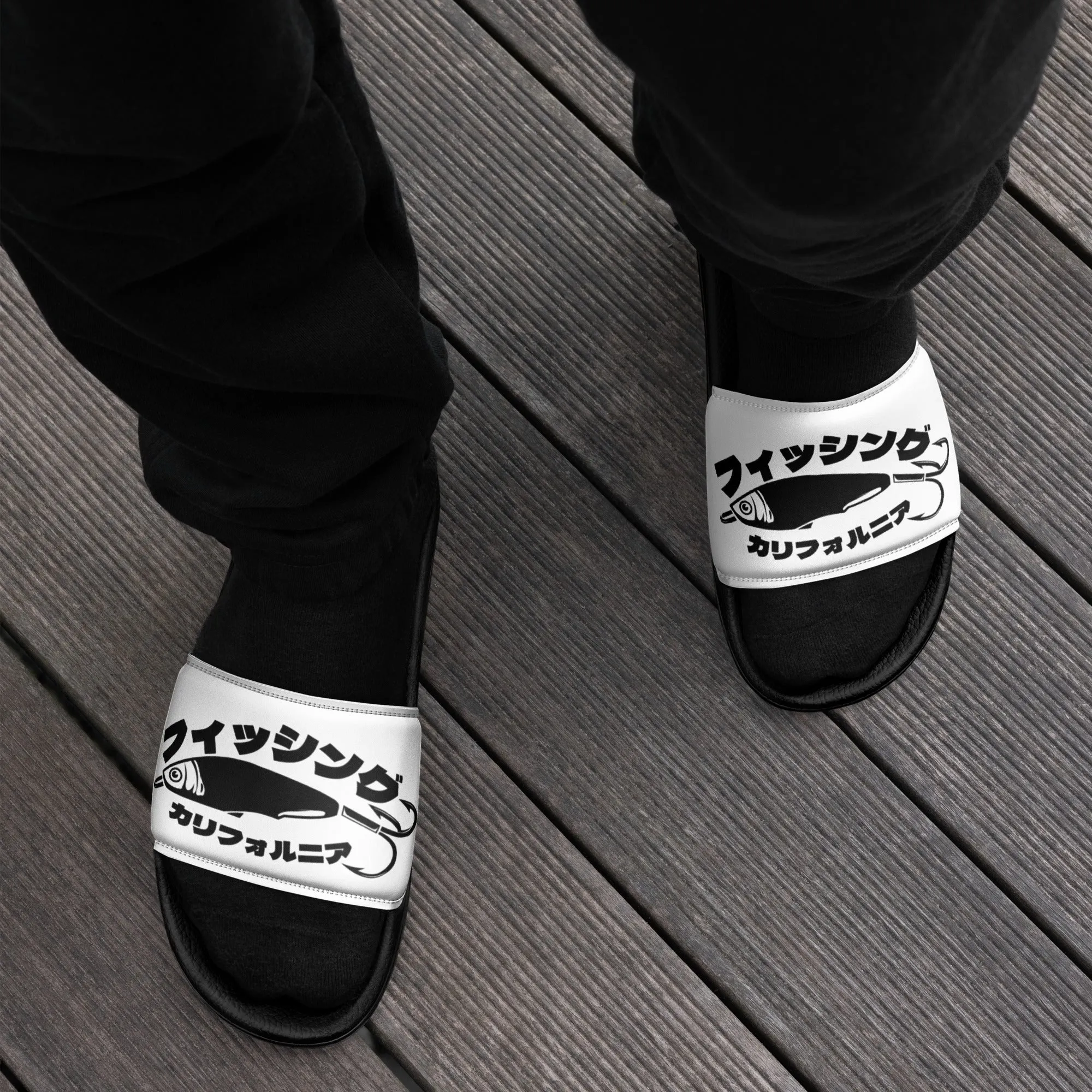 Fishing California, Japanese katakana,Men’s slides