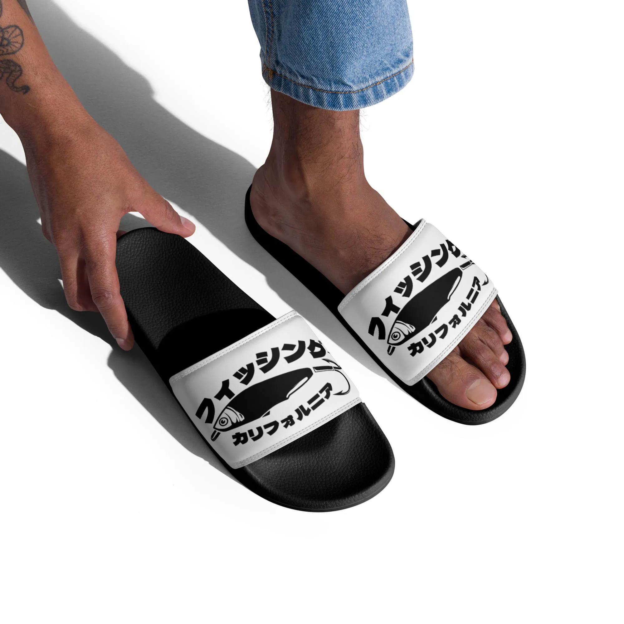 Fishing California, Japanese katakana,Men’s slides