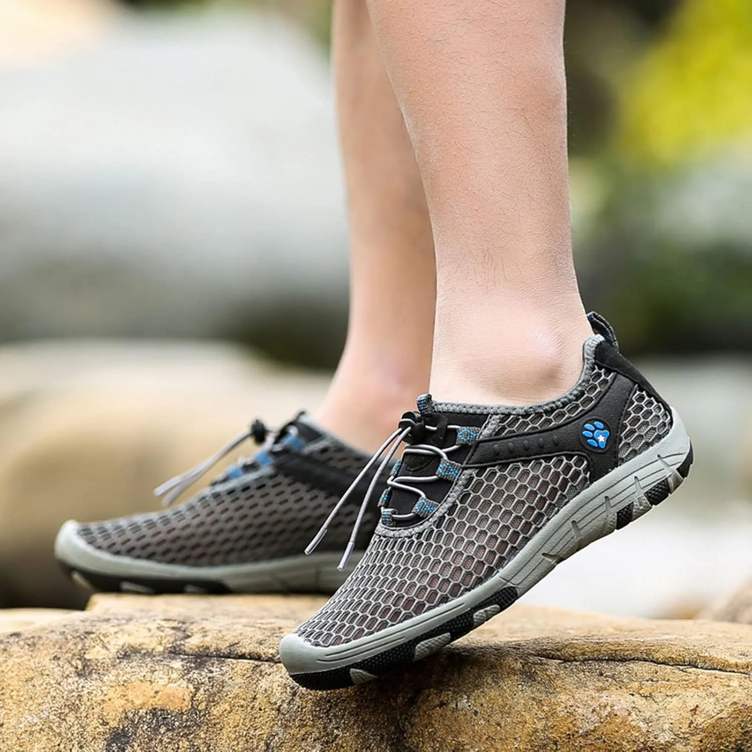 Memory Foam Versatile Shoes for Men Breathable Elastic Fly Woven Mesh Sneaker Lightweight Elderly Slip on Shoes