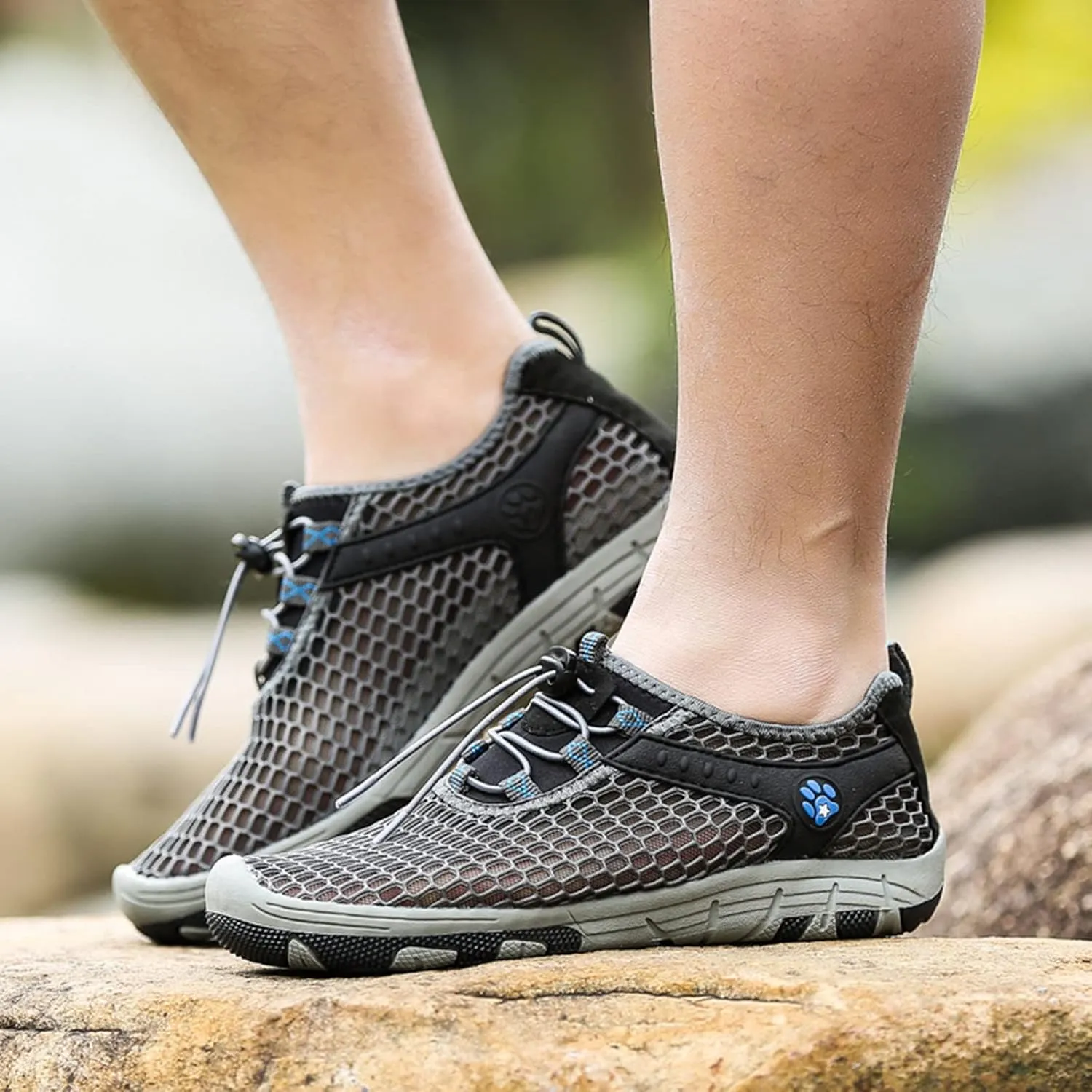 Memory Foam Versatile Shoes for Men Breathable Elastic Fly Woven Mesh Sneaker Lightweight Elderly Slip on Shoes