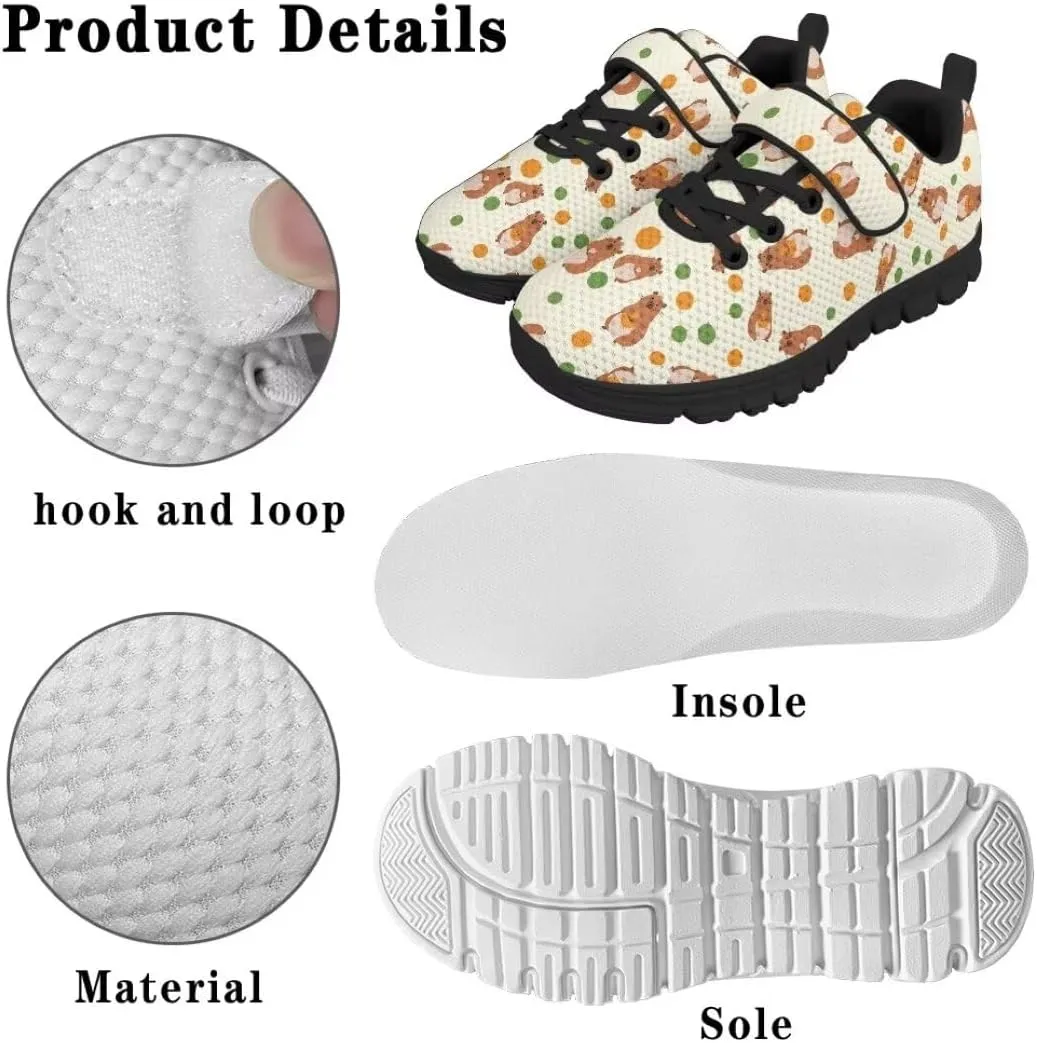 Unisex-Child Sneakers Anti-Skid Sports Shoes Kids One Strap Hook and Loop Sneakers for Camping Jogging