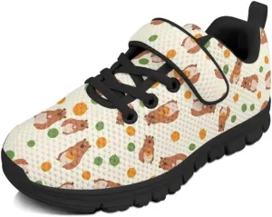Unisex-Child Sneakers Anti-Skid Sports Shoes Kids One Strap Hook and Loop Sneakers for Camping Jogging