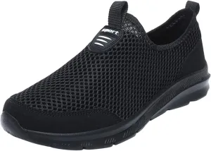 Women's Fashion Sneaker Mesh Slip On Black Non Slip Shoes for Women Comfortable Cheap Running Shoes Canvas Loafers Women Shoes Cute Sneakers for Women